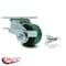 Service Caster 3.25 Inch Green Poly on Steel Caster with Roller Bearing and Brake/Swivel Lock SCC-30CS3420-PUR-GB-SLB-BSL - alternate 2